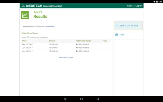 MEDITECH MHealth android App screenshot 0