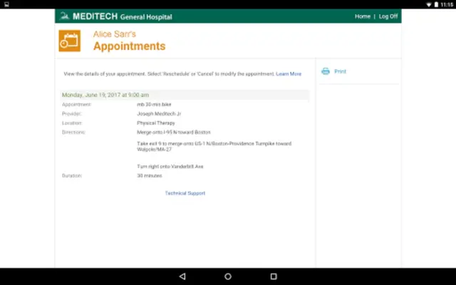 MEDITECH MHealth android App screenshot 1