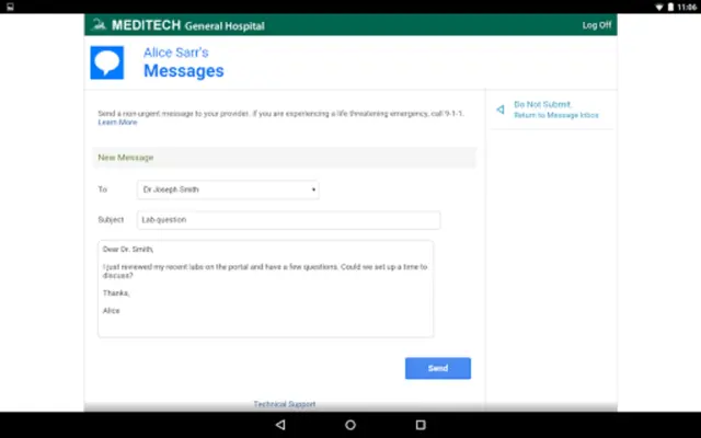 MEDITECH MHealth android App screenshot 2
