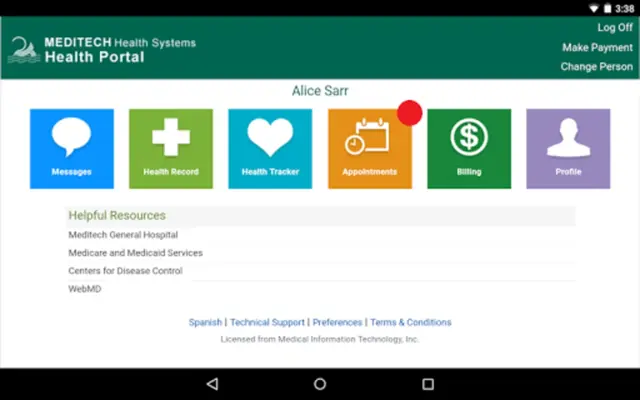 MEDITECH MHealth android App screenshot 8